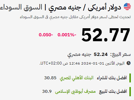سعر الدولار في السوق السوداء في مصر اليوم 365