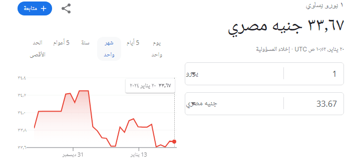 سعر اليورو في السوق السوداء في مصر اليوم 365 السبت 20-1-2024