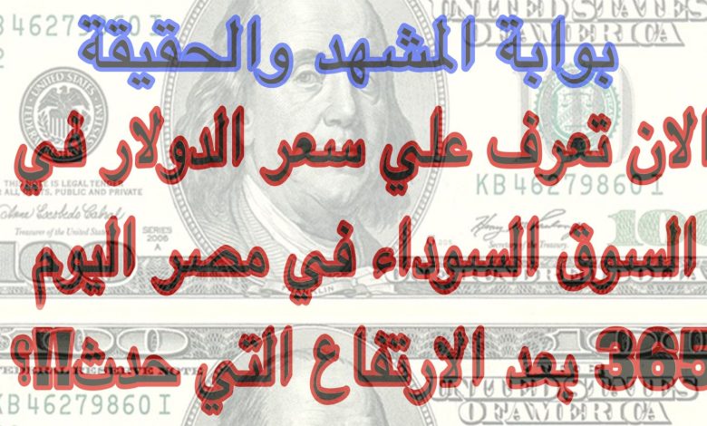 الان تعرف علي سعر الدولار في السوق السوداء في مصر اليوم 365 بعد الارتفاع التي حدث!!؟